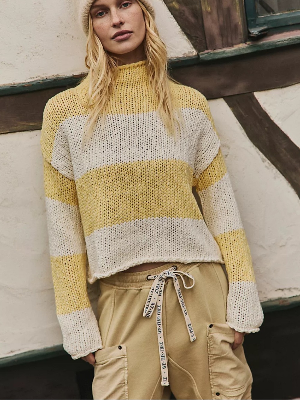 NWT Free People Opal Rollneck Knit Stripe Sweater